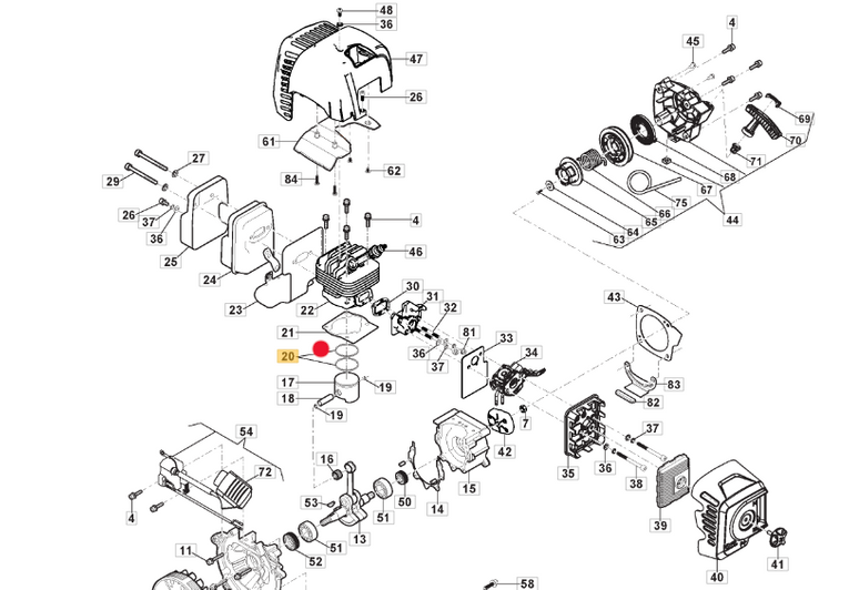 Oryginalny pierścień tłoka wykaszarki Stiga SBC / BC (118804022/0)