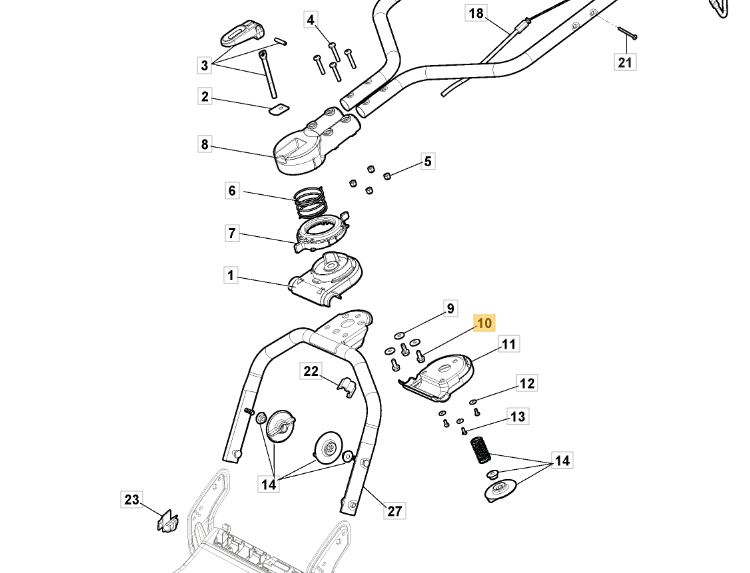 Oryginalna śruba montażowa Fulcrum kosiarki Stiga (112735599/0)