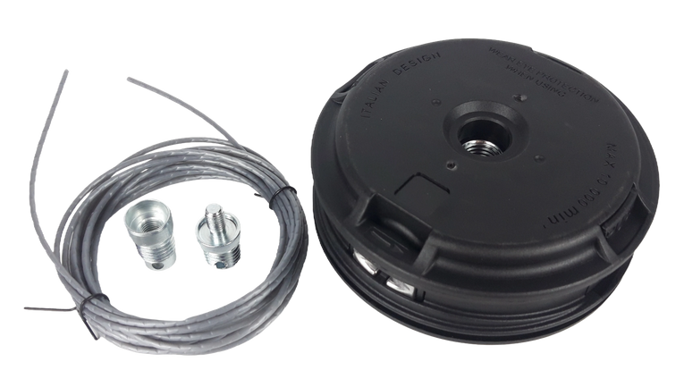 Głowica żyłkowa Tecomec M10x1.25 LHF / M8x1.25 LHM - Ø130 mm