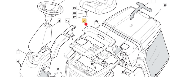Osłona silnika traktorka Stiga 66 / Combi 1066 (327110481/1)