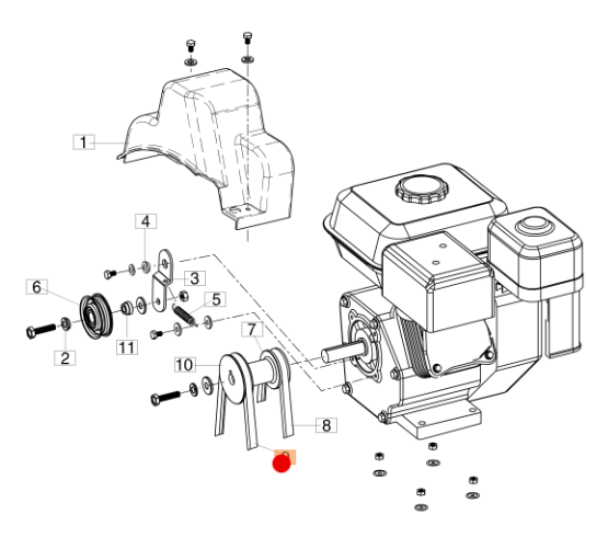 Oryginalny pasek wirnika odśnieżarki Oleo-Mac Artik 56 (ZM000016)