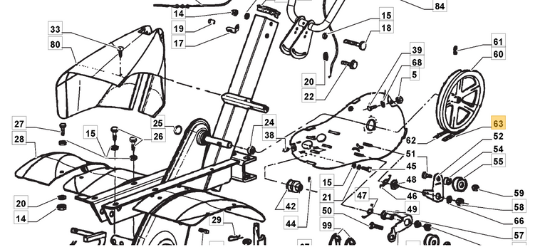 Oryginalny pasek noży przód glebogryzarki Stiga Silex SRC (1483-2149-01)