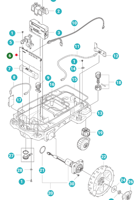 Oryginalna płyta główna PCBA kosiarki Husqvarna Automower 305 - 315 (5929099-01)