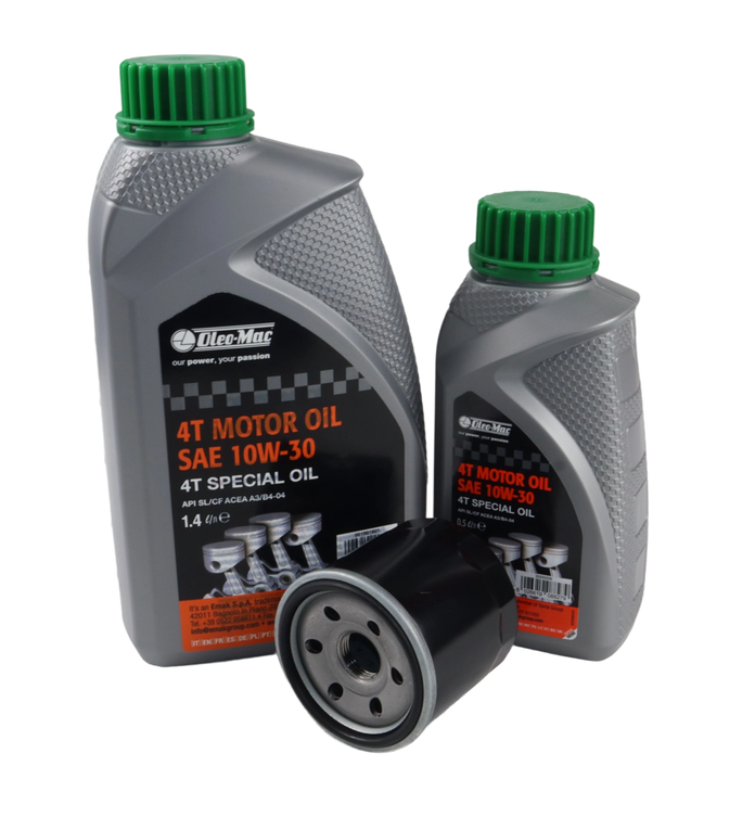 Oryginalny filtr oleju i oleje silnika KV1900 V-Twin traktorek Oleo-Mac