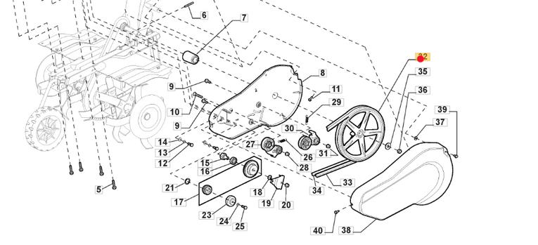 Oryginalne koło pasowe podwójne glebogryzarki Stiga SRC 775 (118802995/0)
