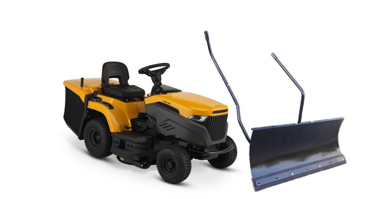 Traktorek Stiga Estate 384 z pługiem do odśnieżania