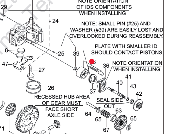 Cylinder (MOTOR) przekładni hydrostatycznej Tuff Torq K46 - oryginał