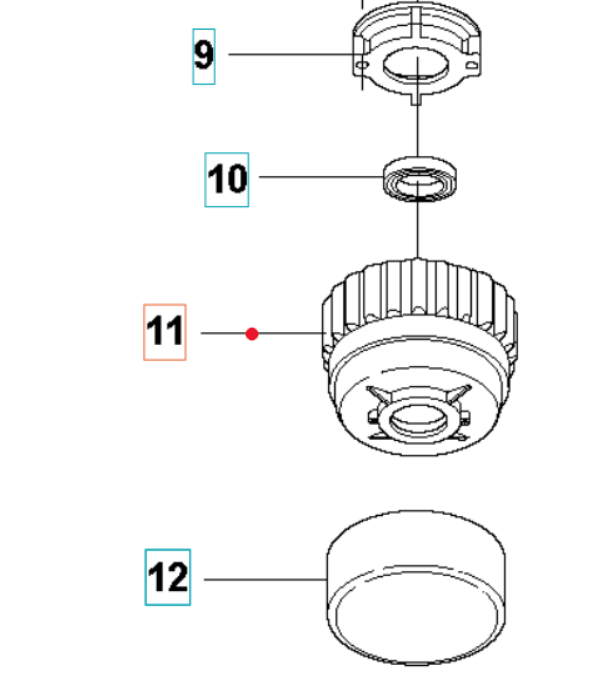 Oryginalny przycisk głowicy żyłkowej Husqvarna T45X (5373737-01)