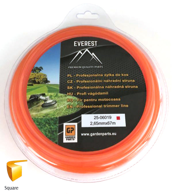 Żyłka tnąca Everest 2,65 mm x 67 m - kwadratowa