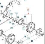 Oryginalne koło jezdne kosiarki Husqvarna LC / LB (5841422-01)