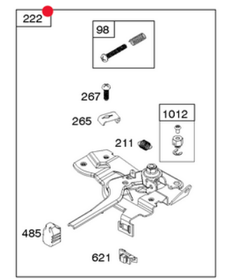 Dźwignie sterująca obrotami silnika Briggs&Stratton XR 550 (591024)