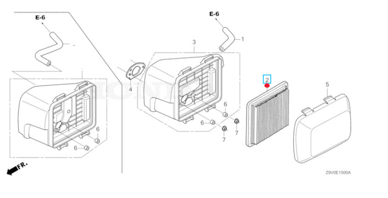 Filtr powietrza silnika Honda GCV 170 / GCV 200