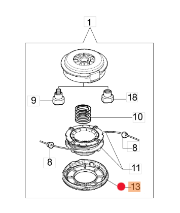 Pokrywa głowicy wykaszarki Oleo-Mac Sparta (4199035BR)