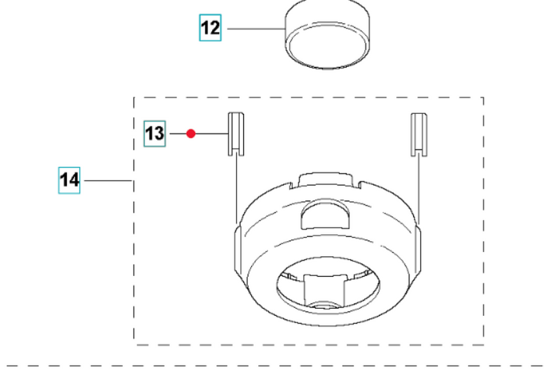 Oryginalna przelotka żyłki głowicy Husqvarna T25 / T35 / T45 (5013304-01)