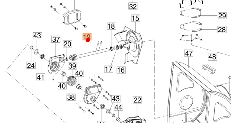 Oryginalny wałek ślimakowy wirnika odśnieżarki Oleo-Mac Artik (ZM000053)