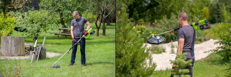 Urządzenie wielofunkcyjne akumulatorowe 4w1 4garden AK22MULTI zestaw z akumulatorami 2 x 4 Ah i szybką ładowarką